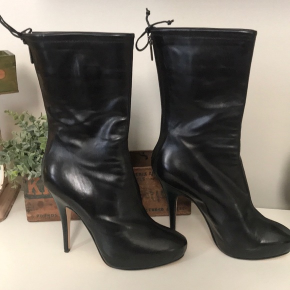 ‼️HP ‼️RON DONOVAN COUTURE BLACK LEATHER 4” BOOT